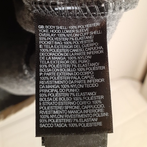 The North Face Womens Denali Hooded Jacket Small Grey Cream Colorblock - Picture 5 of 5